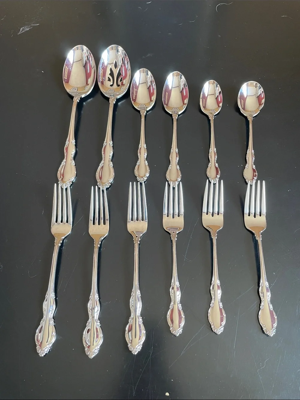 Wallace Silversmiths Japan Silver Flatware Assorted - Classic Ornate Patte